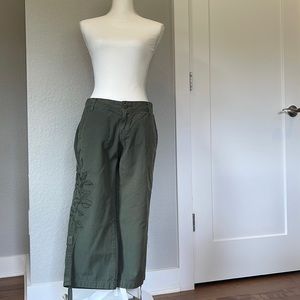 Lucky Brand Embroidered Cotton Capris